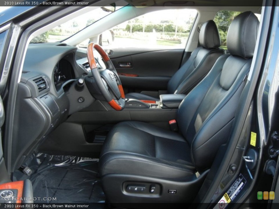 Black/Brown Walnut Interior Photo for the 2010 Lexus RX 350 #56766474