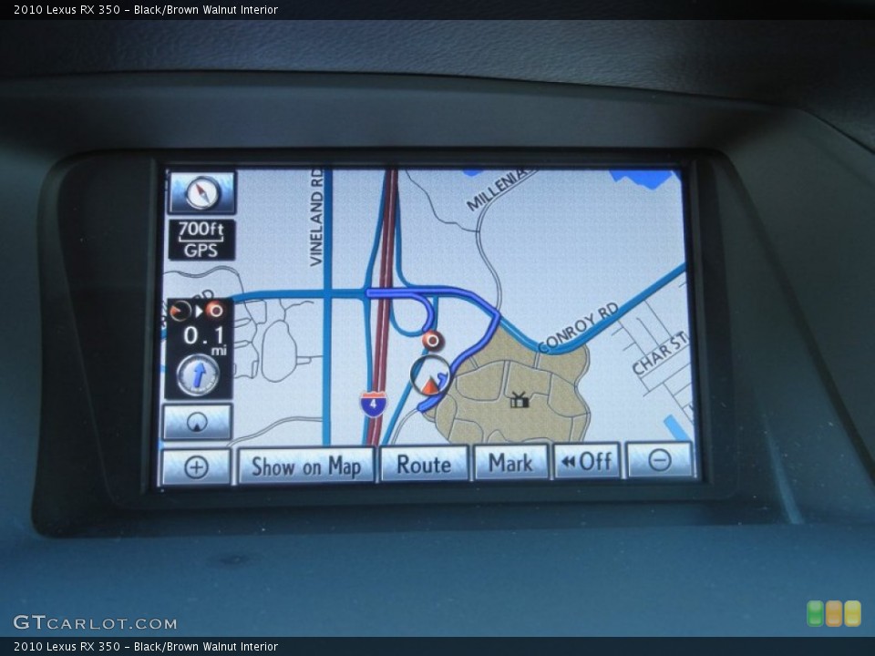 Black/Brown Walnut Interior Navigation for the 2010 Lexus RX 350 #56766600