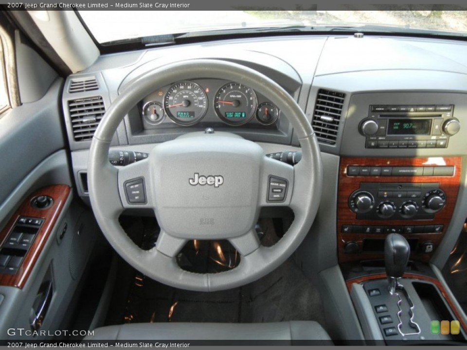 Medium Slate Gray Interior Steering Wheel for the 2007 Jeep Grand Cherokee Limited #56767512