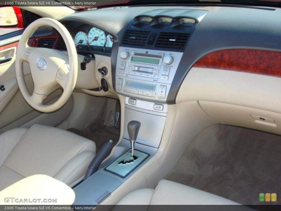 Ivory Interior Dashboard for the 2006 Toyota Solara SLE V6 Convertible #56772024