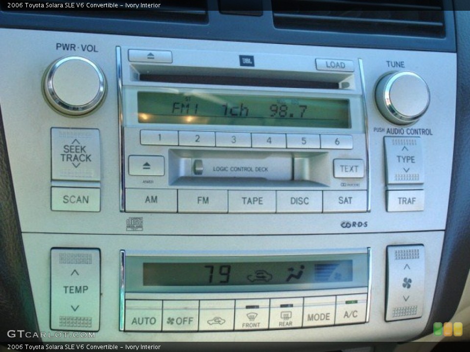 Ivory Interior Controls for the 2006 Toyota Solara SLE V6 Convertible #56772066