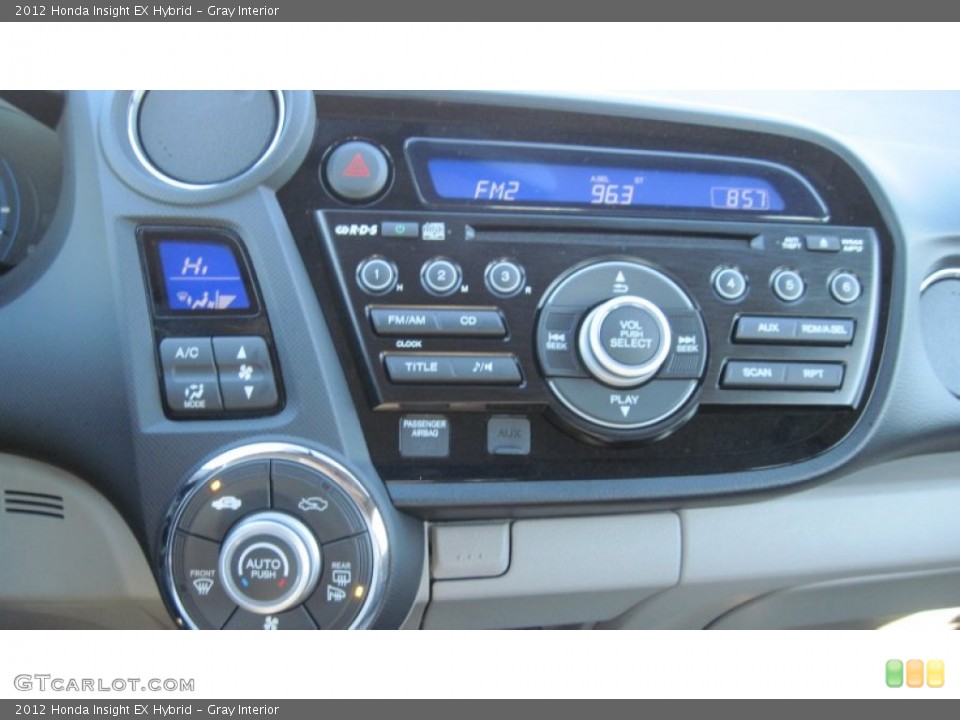 Gray Interior Controls for the 2012 Honda Insight EX Hybrid #56773074