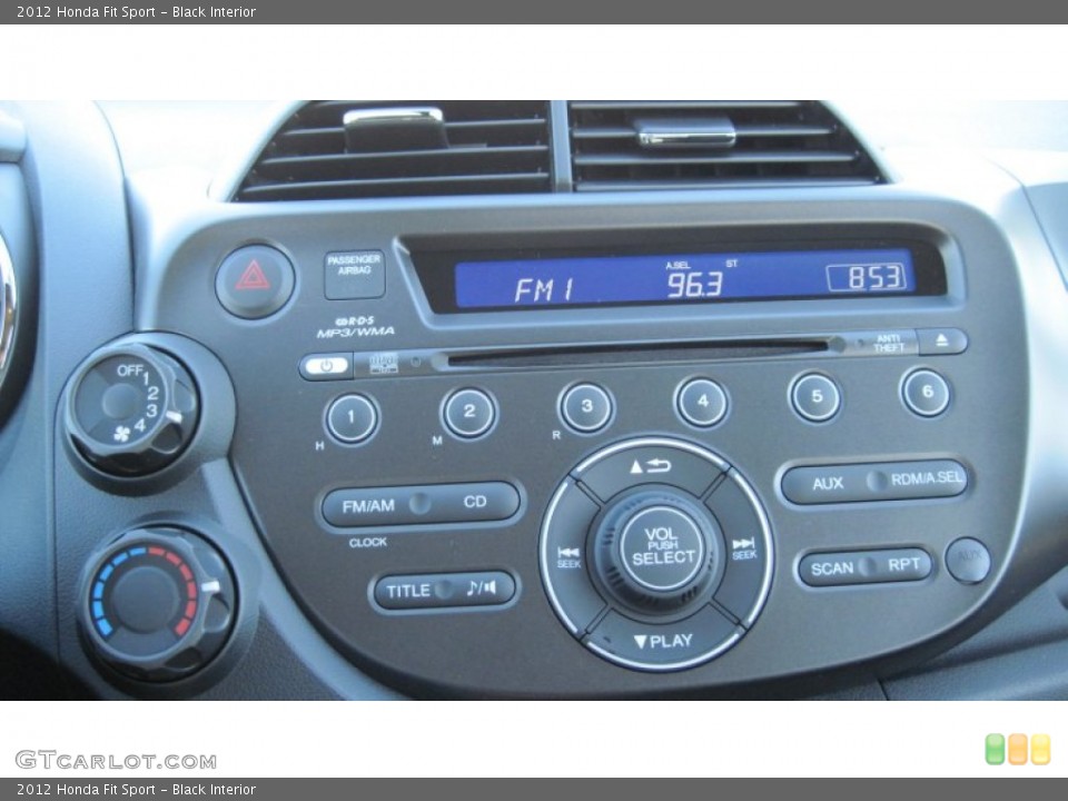 Black Interior Controls for the 2012 Honda Fit Sport #56773254