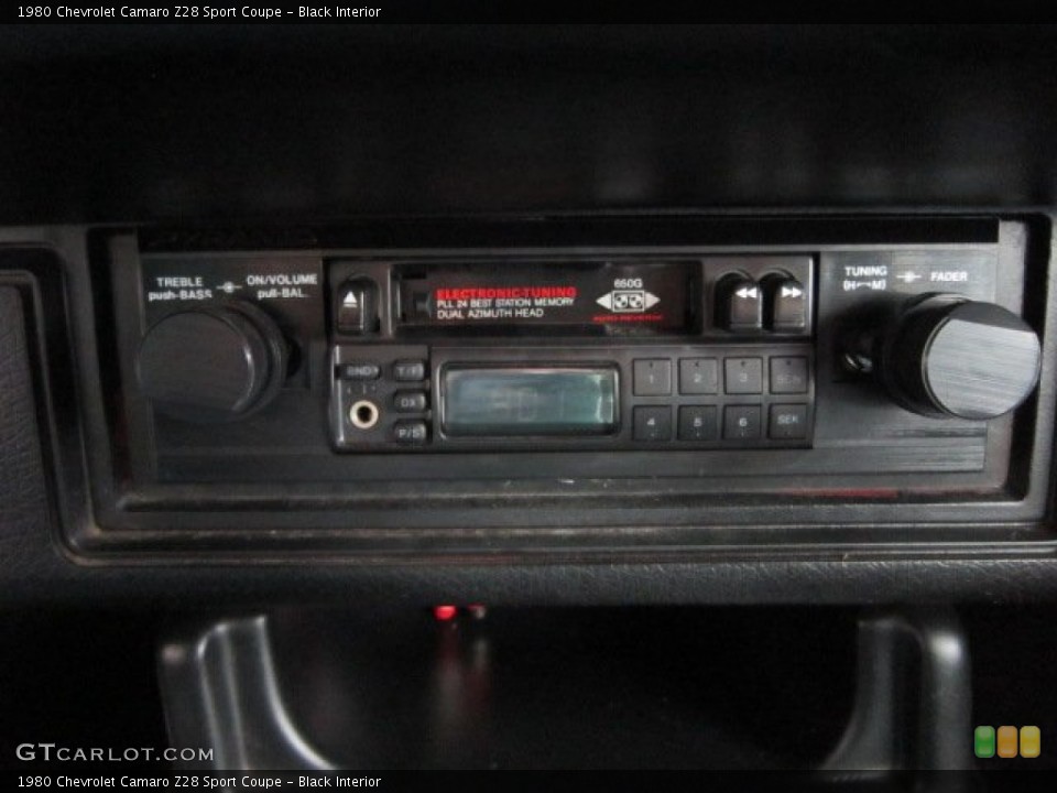 Black Interior Audio System for the 1980 Chevrolet Camaro Z28 Sport Coupe #56773491