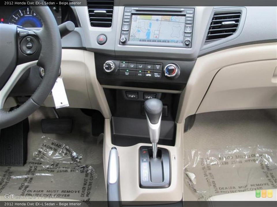 Beige Interior Controls for the 2012 Honda Civic EX-L Sedan #56773707