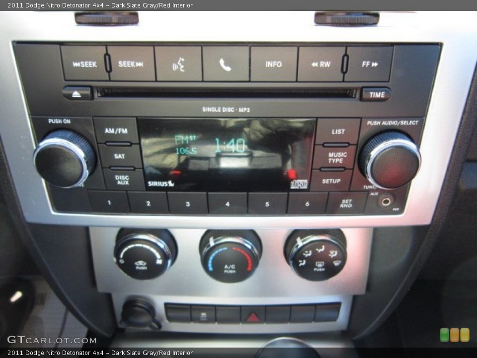 Dark Slate Gray/Red Interior Audio System for the 2011 Dodge Nitro Detonator 4x4 #56776828