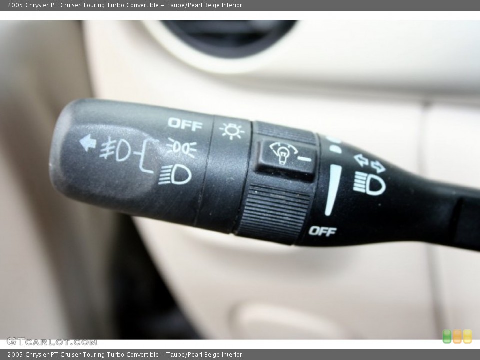 Taupe/Pearl Beige Interior Controls for the 2005 Chrysler PT Cruiser Touring Turbo Convertible #56778531