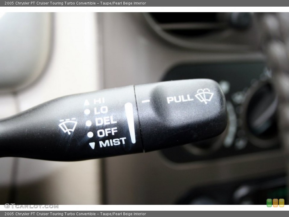 Taupe/Pearl Beige Interior Controls for the 2005 Chrysler PT Cruiser Touring Turbo Convertible #56778534