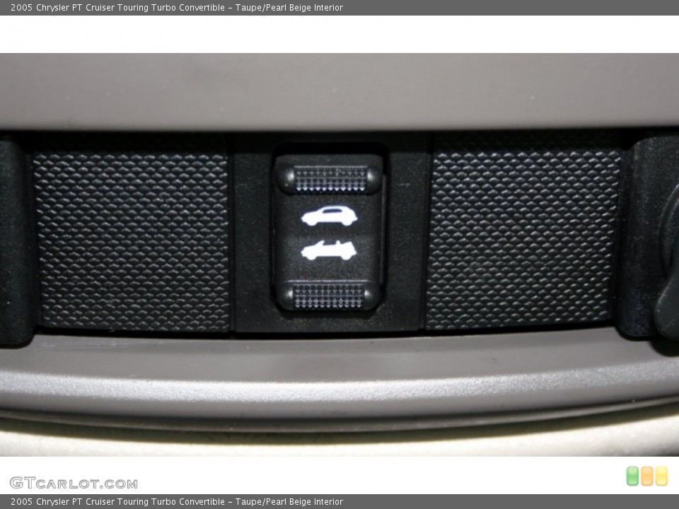 Taupe/Pearl Beige Interior Controls for the 2005 Chrysler PT Cruiser Touring Turbo Convertible #56778540