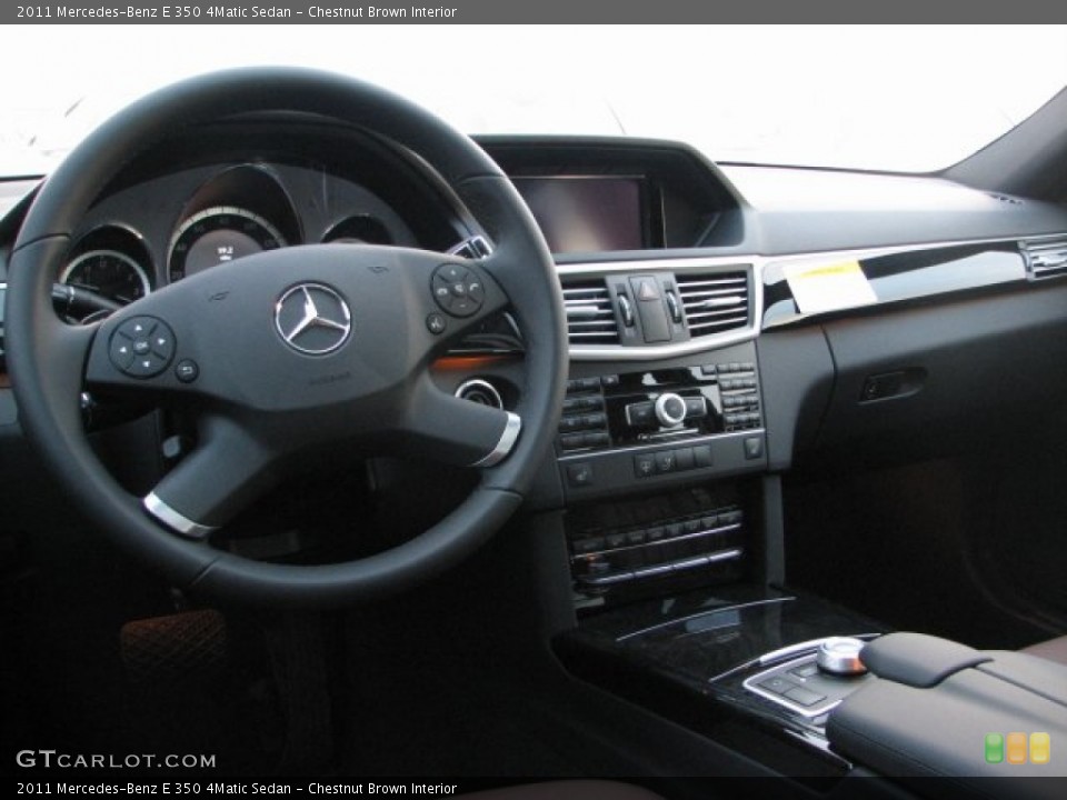 Chestnut Brown Interior Dashboard for the 2011 Mercedes-Benz E 350 4Matic Sedan #56782354