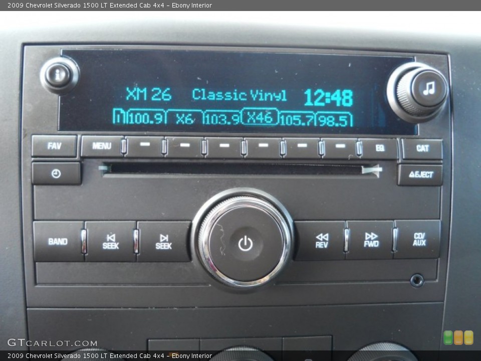 Ebony Interior Audio System for the 2009 Chevrolet Silverado 1500 LT Extended Cab 4x4 #56783707
