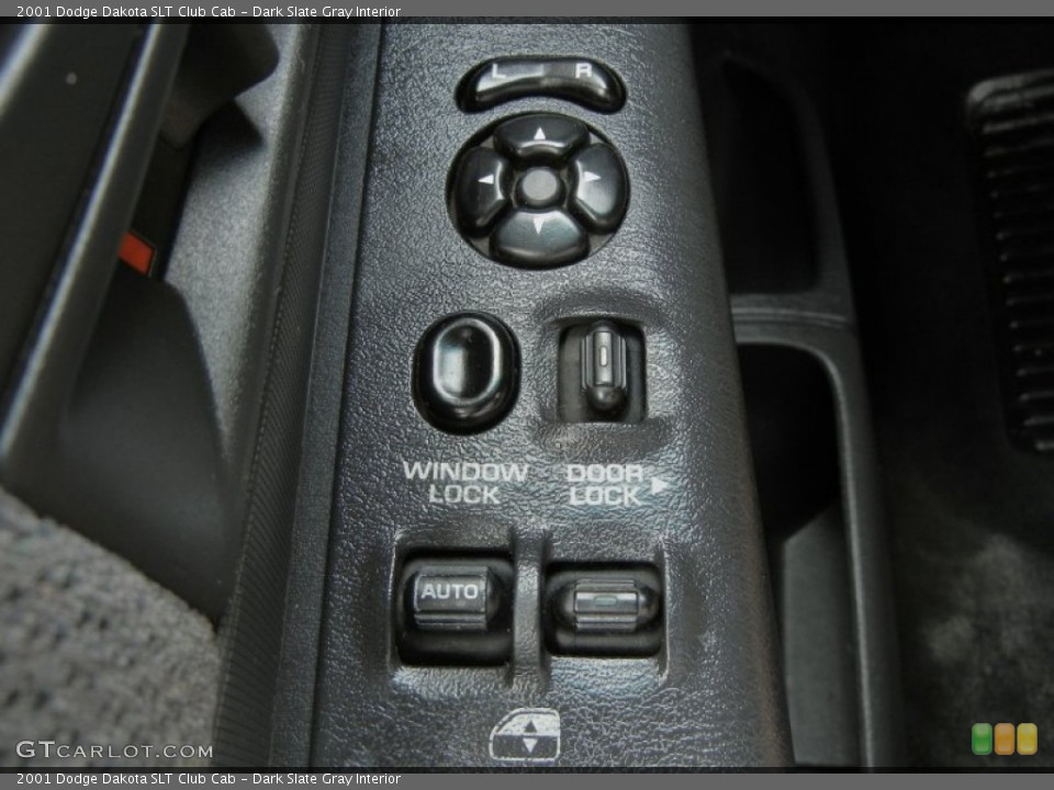 Dark Slate Gray Interior Controls for the 2001 Dodge Dakota SLT Club Cab #56786032