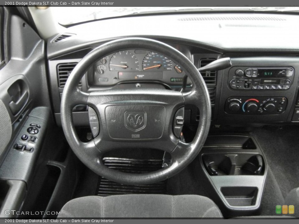 Dark Slate Gray Interior Steering Wheel for the 2001 Dodge Dakota SLT Club Cab #56786086