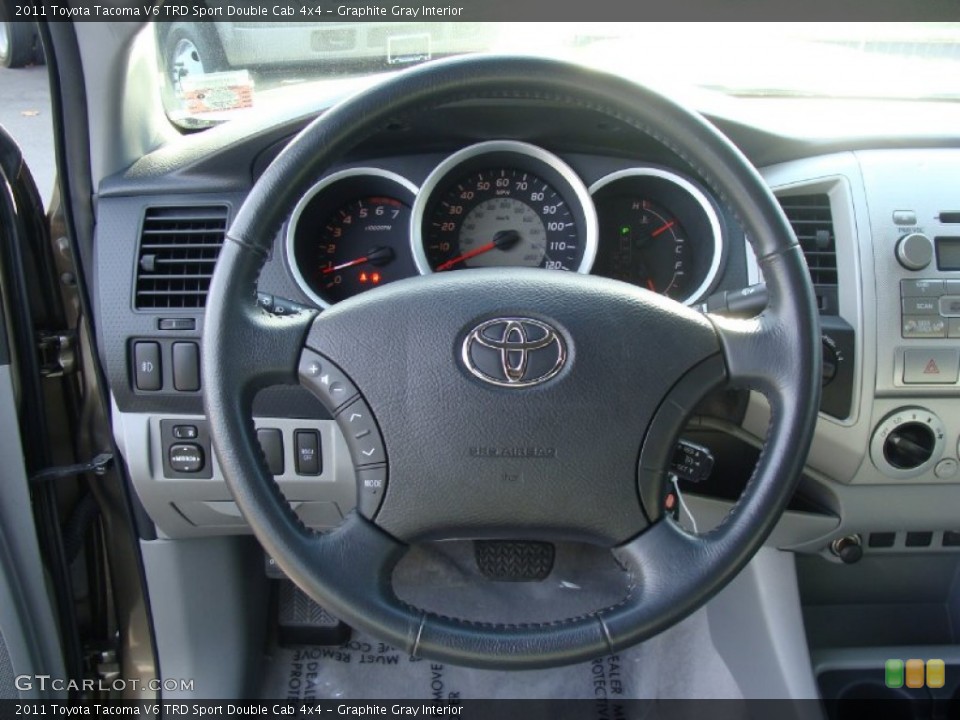 Graphite Gray Interior Steering Wheel for the 2011 Toyota Tacoma V6 TRD Sport Double Cab 4x4 #56788185