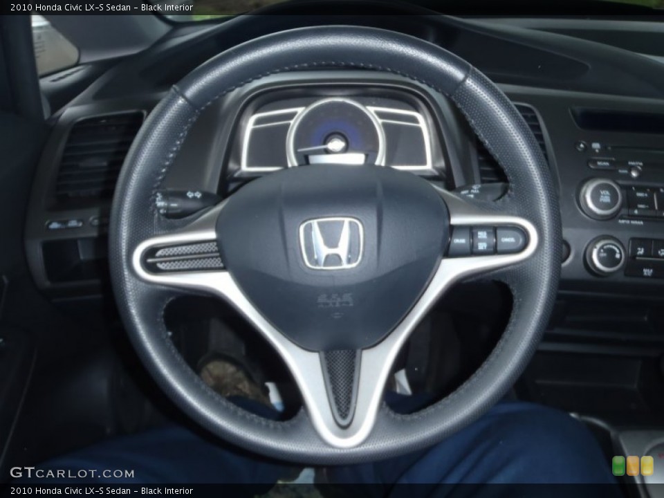 Black Interior Steering Wheel for the 2010 Honda Civic LX-S Sedan #56789880