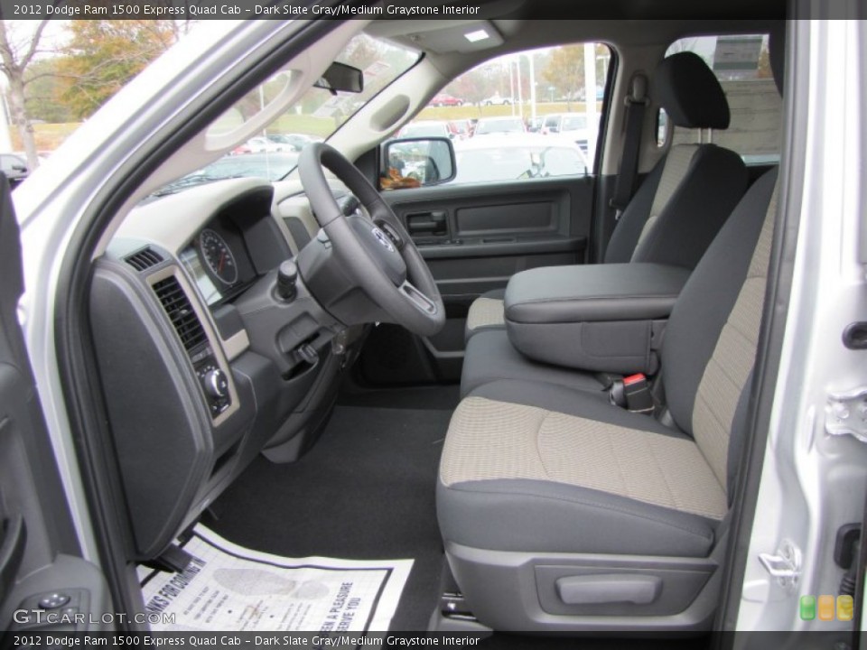 Dark Slate Gray/Medium Graystone Interior Photo for the 2012 Dodge Ram 1500 Express Quad Cab #56790933