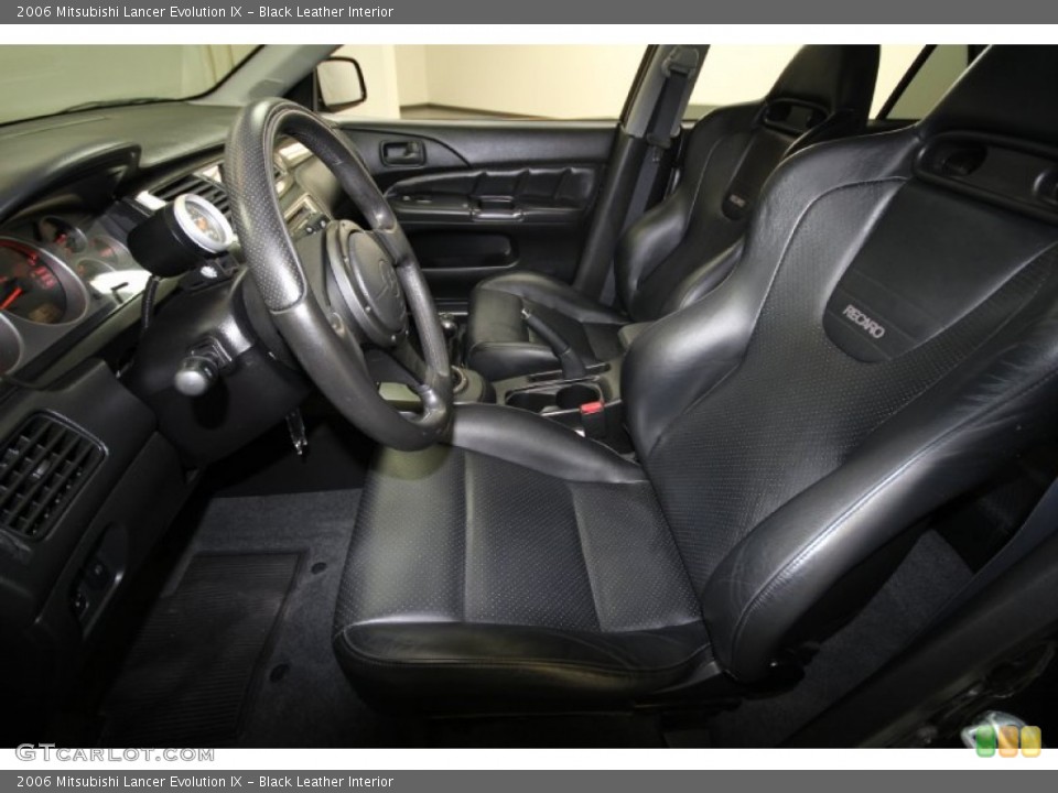 Black Leather 2006 Mitsubishi Lancer Evolution Interiors