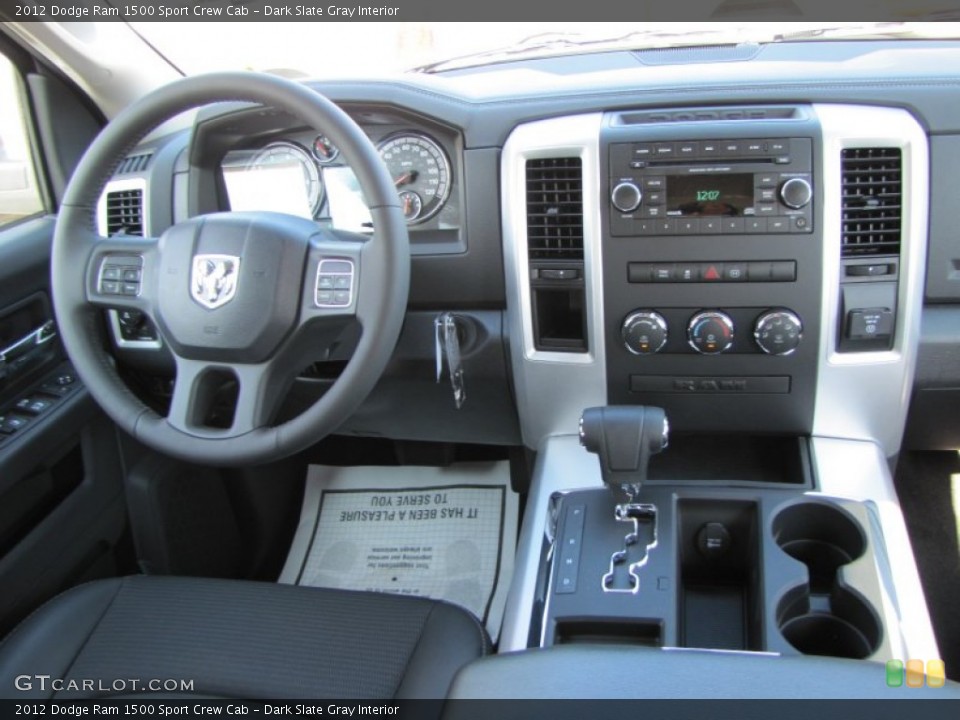 Dark Slate Gray Interior Dashboard for the 2012 Dodge Ram 1500 Sport Crew Cab #56791533