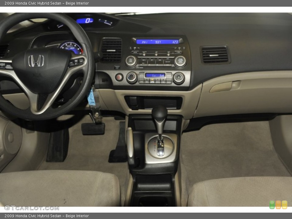 Beige Interior Dashboard for the 2009 Honda Civic Hybrid Sedan #56792073
