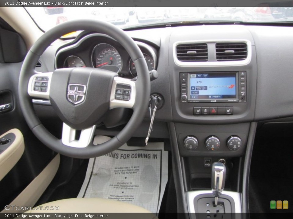 Black/Light Frost Beige Interior Dashboard for the 2011 Dodge Avenger Lux #56793102