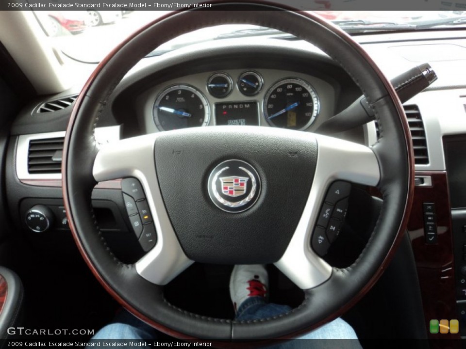 Ebony/Ebony Interior Steering Wheel for the 2009 Cadillac Escalade  #56794431