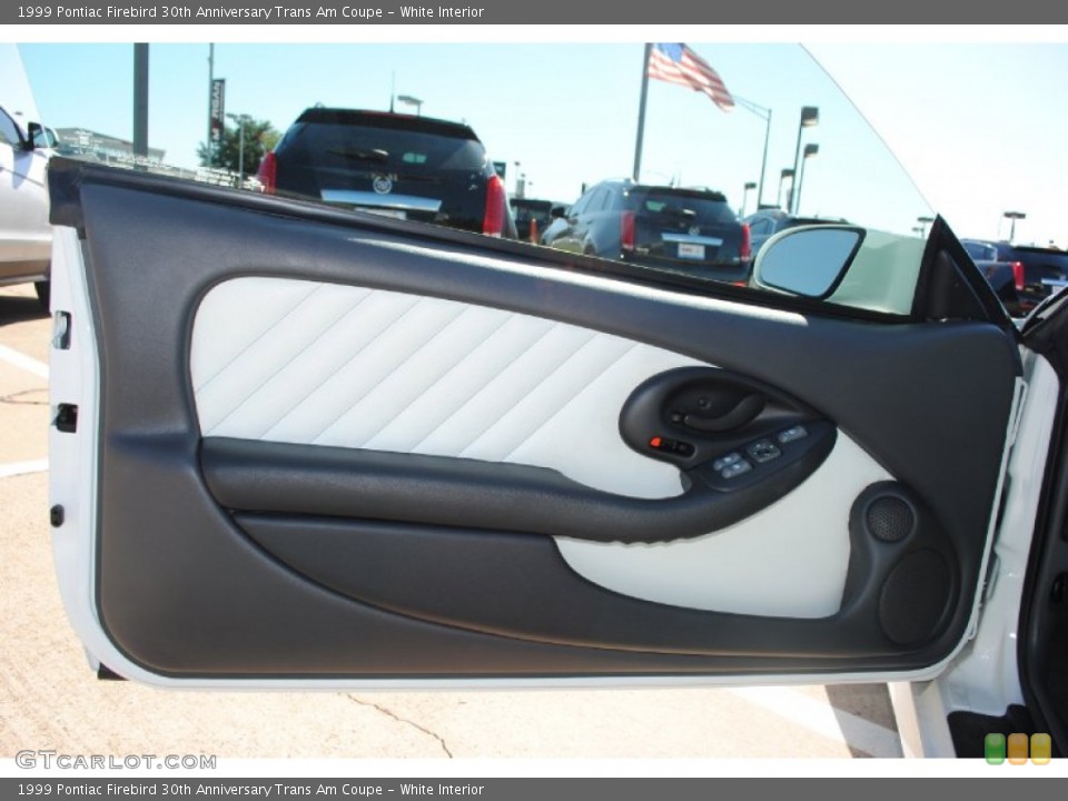 White Interior Door Panel for the 1999 Pontiac Firebird 30th Anniversary Trans Am Coupe #56794859