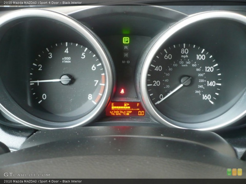 Black Interior Gauges for the 2010 Mazda MAZDA3 i Sport 4 Door #56795295