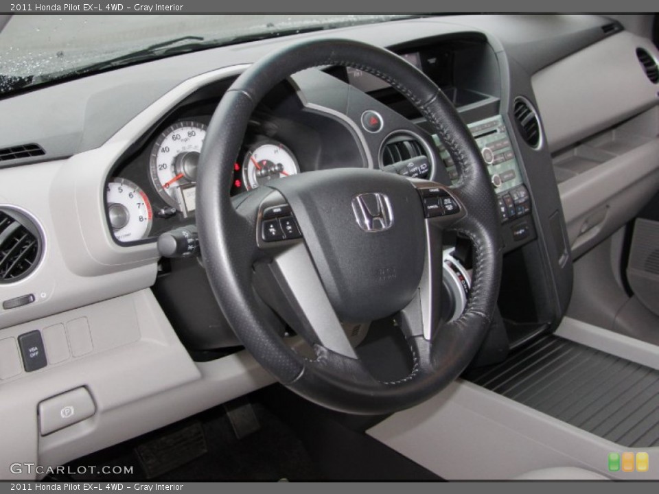 Gray Interior Steering Wheel for the 2011 Honda Pilot EX-L 4WD #56798293