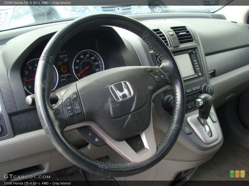 Gray Interior Steering Wheel for the 2008 Honda CR-V EX-L 4WD #56798601