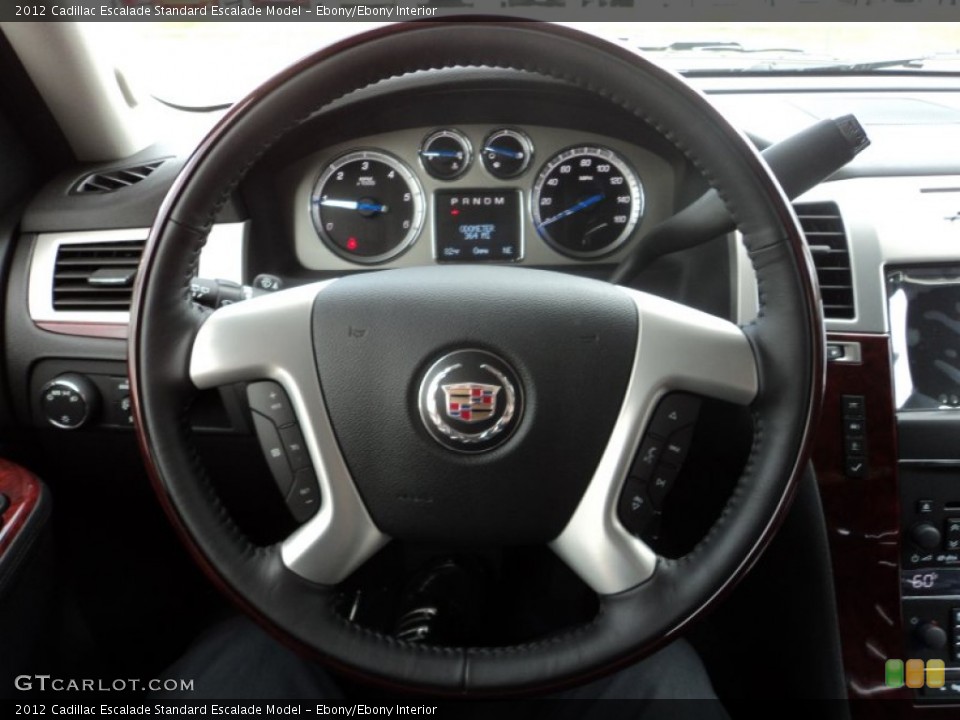 Ebony/Ebony Interior Steering Wheel for the 2012 Cadillac Escalade  #56798859