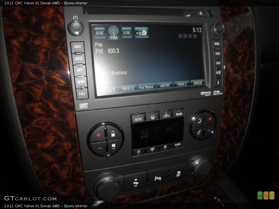 Ebony Interior Controls for the 2012 GMC Yukon XL Denali AWD #56799072
