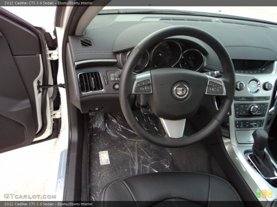 Ebony/Ebony Interior Steering Wheel for the 2012 Cadillac CTS 3.0 Sedan #56799975