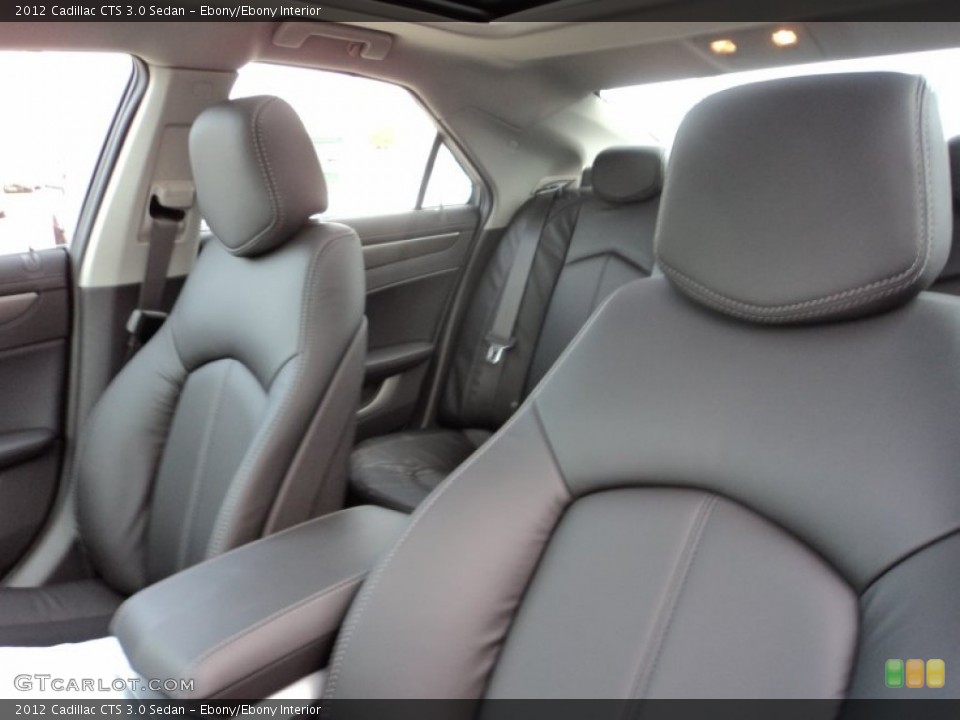 Ebony/Ebony Interior Photo for the 2012 Cadillac CTS 3.0 Sedan #56799993