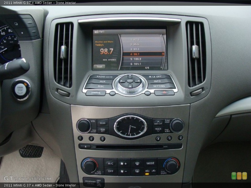 Stone Interior Controls for the 2011 Infiniti G 37 x AWD Sedan #56802174