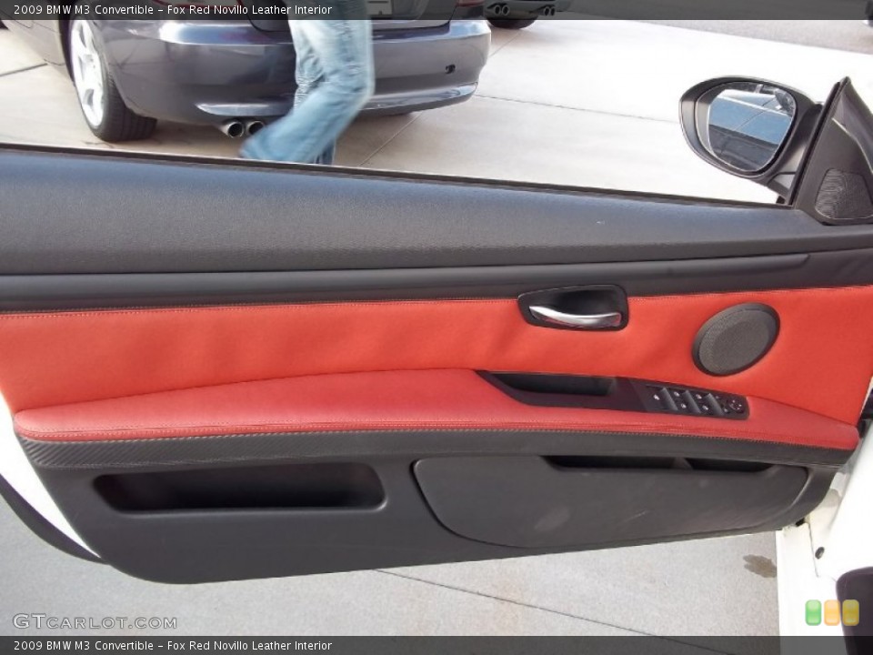 Fox Red Novillo Leather Interior Door Panel for the 2009 BMW M3 Convertible #56803235