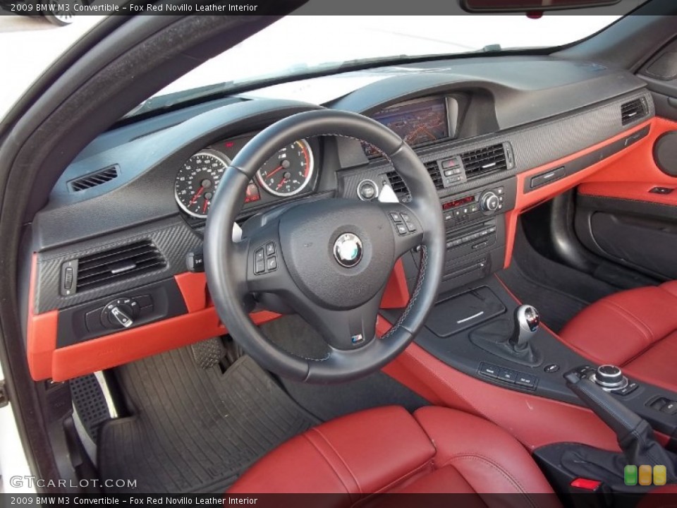Fox Red Novillo Leather Interior Dashboard for the 2009 BMW M3 Convertible #56803260