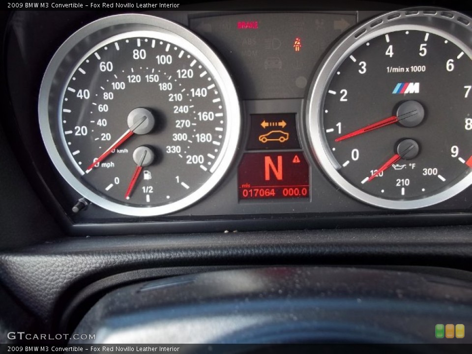 Fox Red Novillo Leather Interior Gauges for the 2009 BMW M3 Convertible #56803287