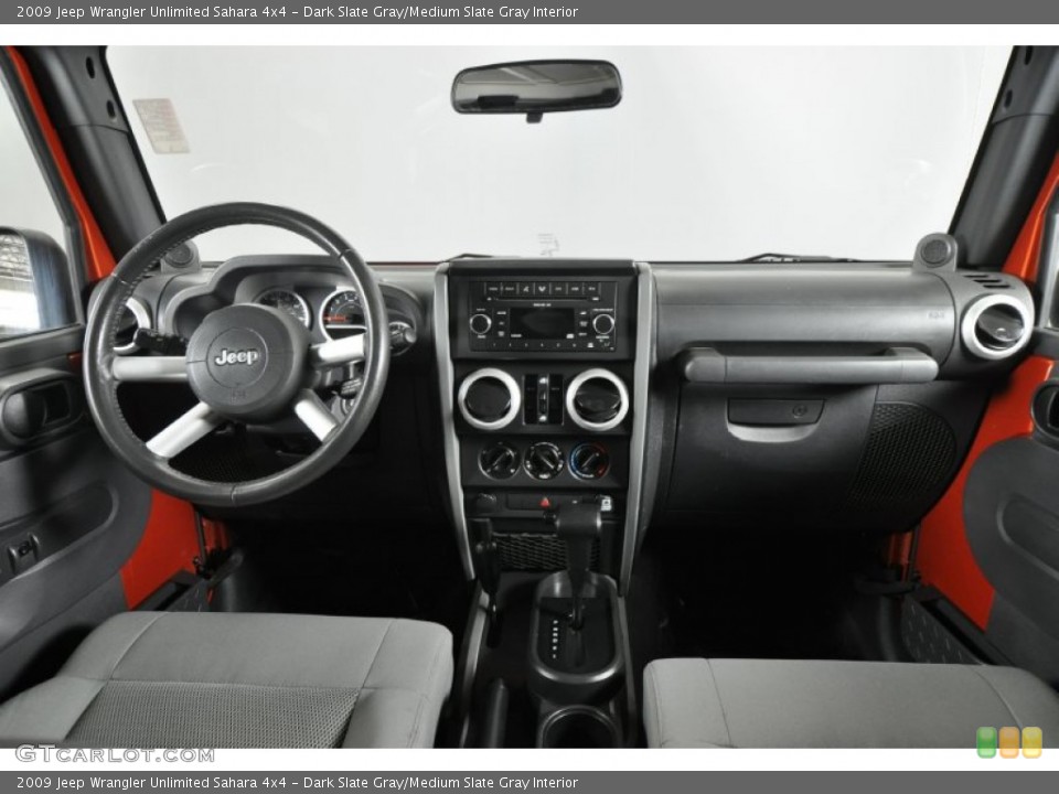 Dark Slate Gray/Medium Slate Gray Interior Dashboard for the 2009 Jeep Wrangler Unlimited Sahara 4x4 #56805708