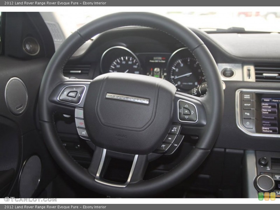Ebony Interior Steering Wheel for the 2012 Land Rover Range Rover Evoque Pure #56808012
