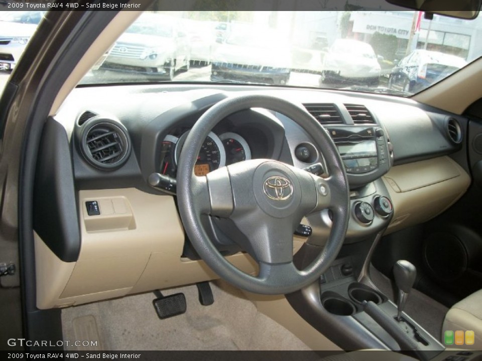 Sand Beige Interior Dashboard for the 2009 Toyota RAV4 4WD #56808306