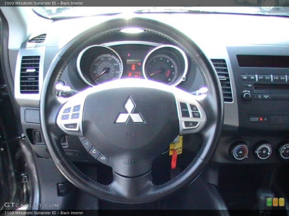 Black Interior Steering Wheel for the 2009 Mitsubishi Outlander ES #56812285