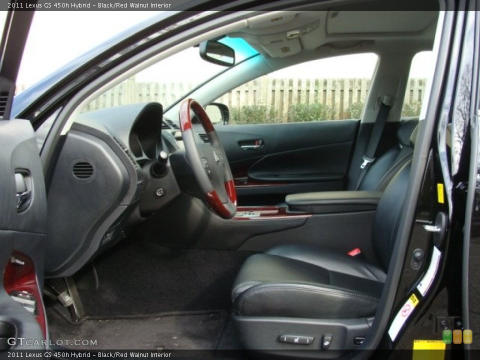 Black/Red Walnut 2011 Lexus GS Interiors