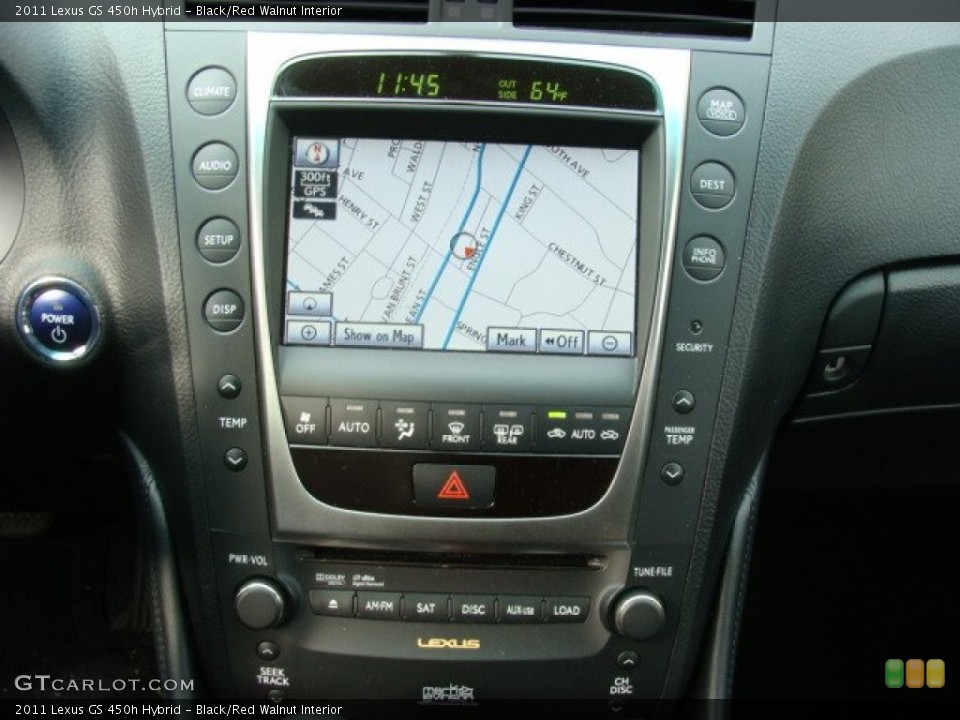 Black/Red Walnut Interior Navigation for the 2011 Lexus GS 450h Hybrid #56813510