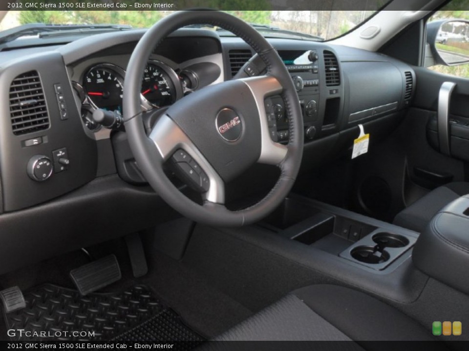 Ebony Interior Prime Interior for the 2012 GMC Sierra 1500 SLE Extended Cab #56818534