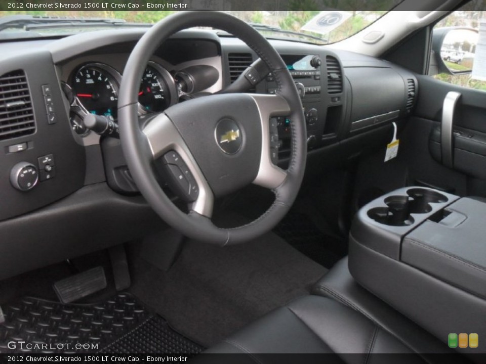 Ebony Interior Dashboard for the 2012 Chevrolet Silverado 1500 LT Crew Cab #56818741