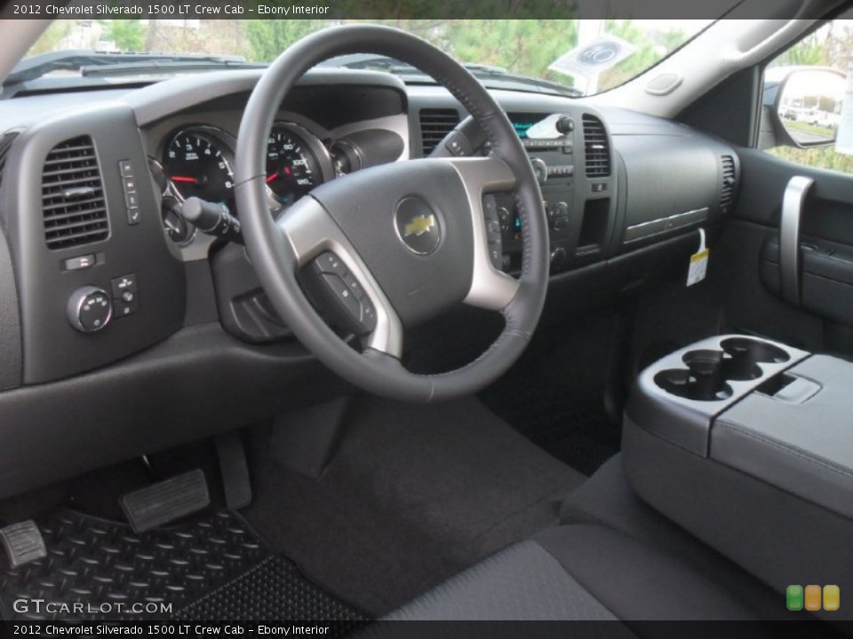 Ebony Interior Prime Interior for the 2012 Chevrolet Silverado 1500 LT Crew Cab #56819194