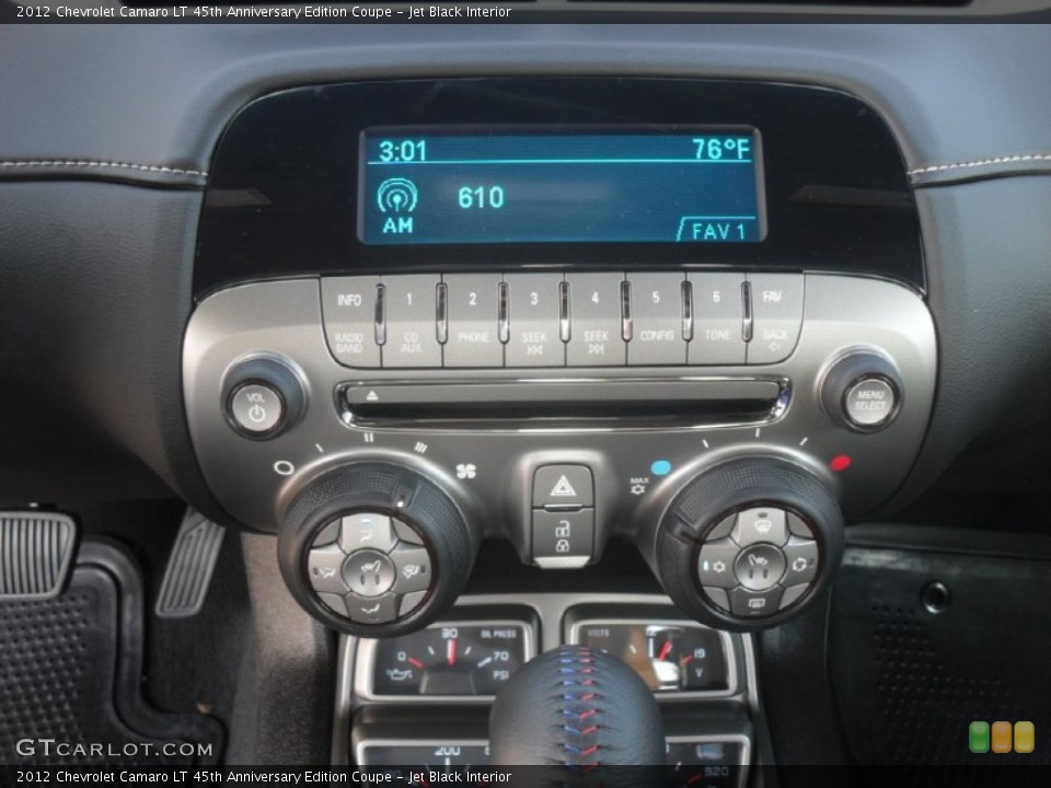 Jet Black Interior Controls for the 2012 Chevrolet Camaro LT 45th Anniversary Edition Coupe #56820196