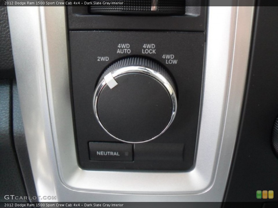 Dark Slate Gray Interior Controls for the 2012 Dodge Ram 1500 Sport Crew Cab 4x4 #56820901