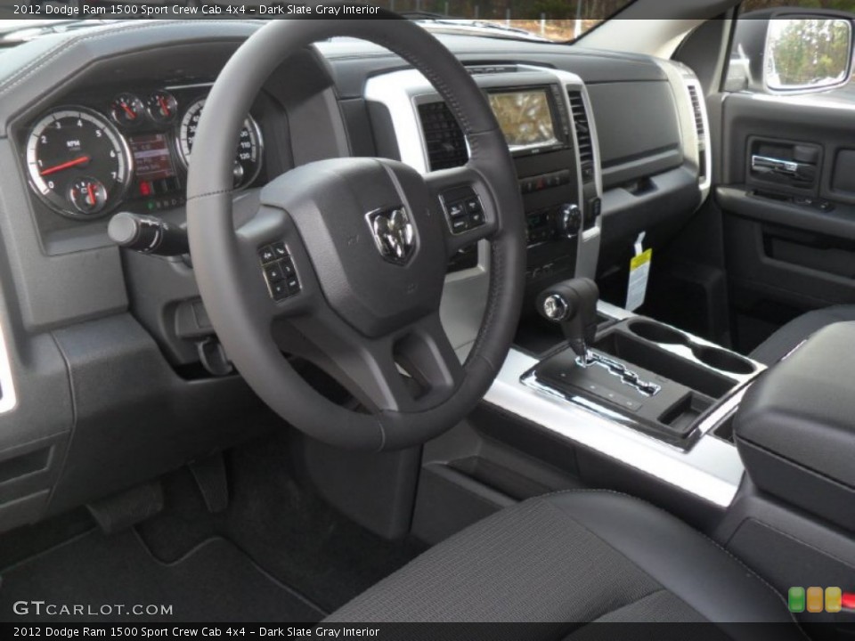 Dark Slate Gray Interior Photo for the 2012 Dodge Ram 1500 Sport Crew Cab 4x4 #56821009