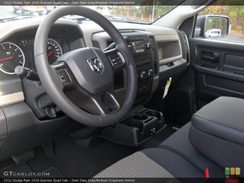 Dark Slate Gray/Medium Graystone Interior Dashboard for the 2012 Dodge Ram 1500 Express Quad Cab #56821461